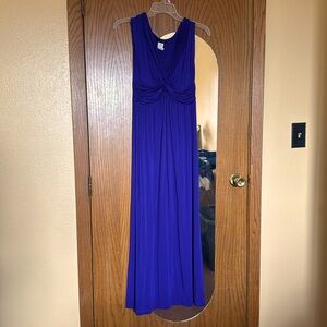 Sleeveless royal blue maxi dress, sz S